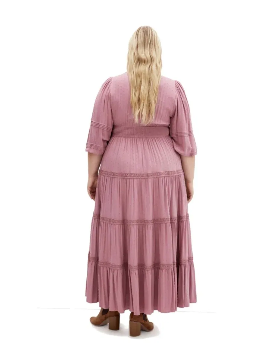 Платье макси с кружевом Arielle Lace Maxi Dress CITY CHIC — изображение 2 из 5, пудровый розовый