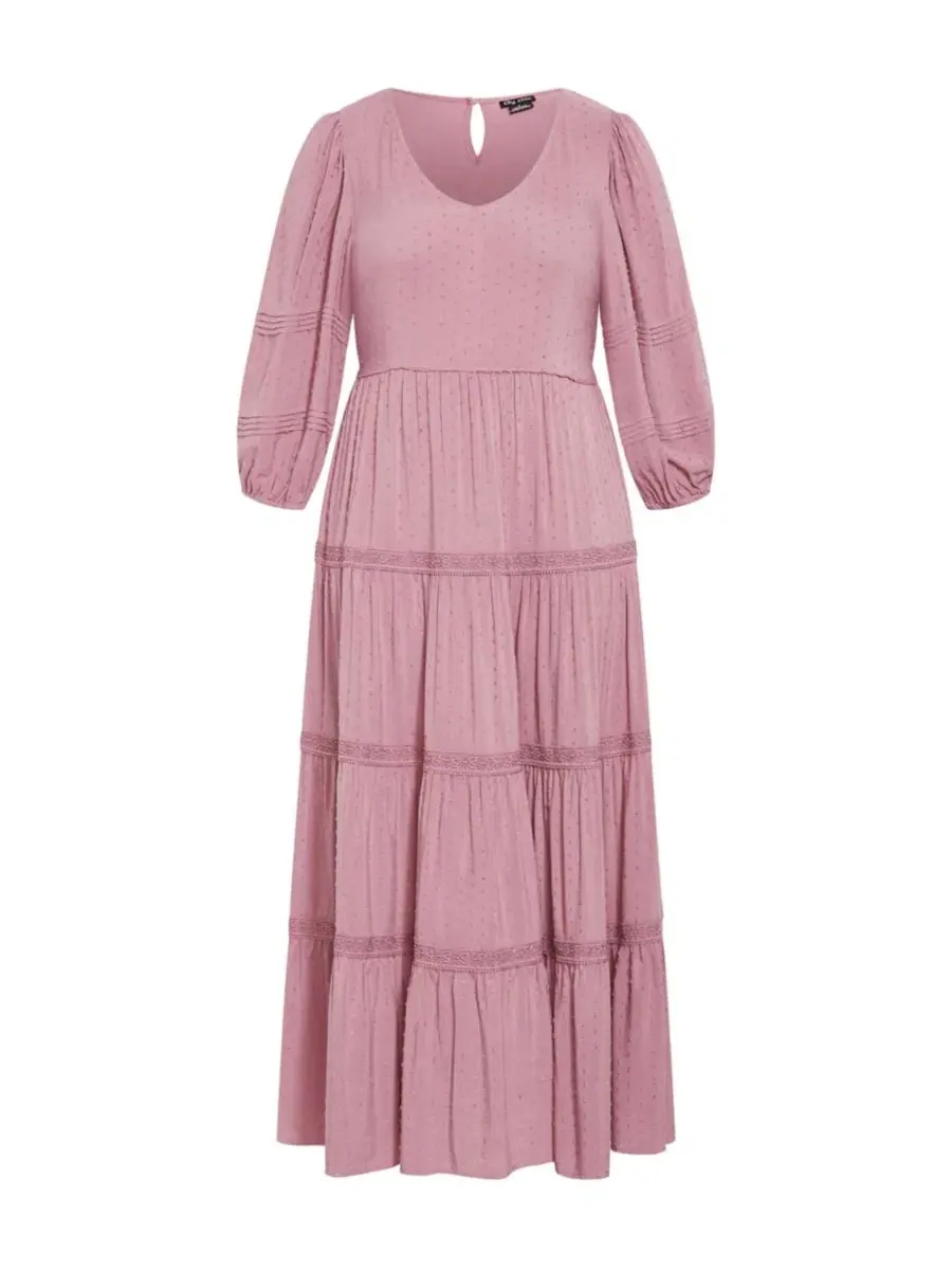 Платье макси с кружевом Arielle Lace Maxi Dress CITY CHIC — изображение 3 из 5, пудровый розовый