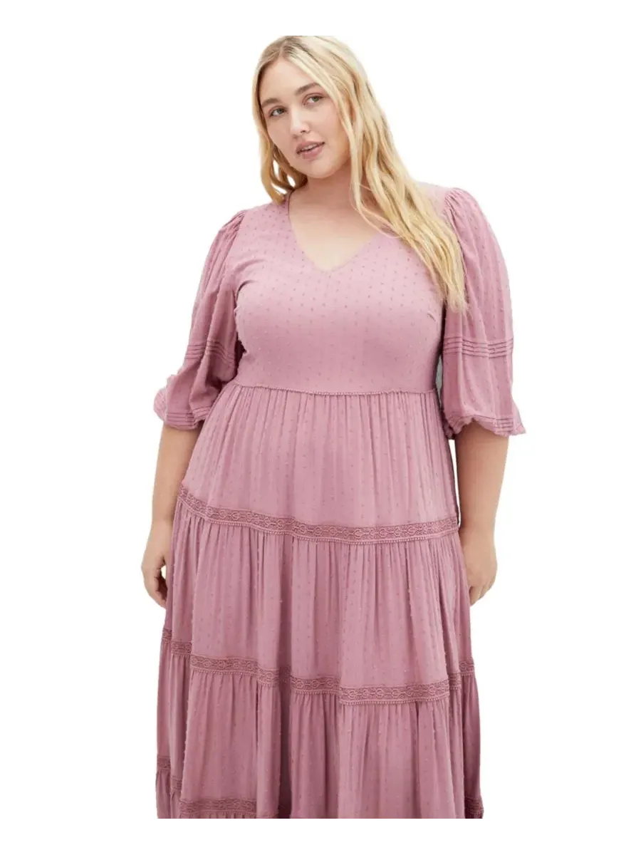 Платье макси с кружевом Arielle Lace Maxi Dress CITY CHIC — изображение 4 из 5, пудровый розовый