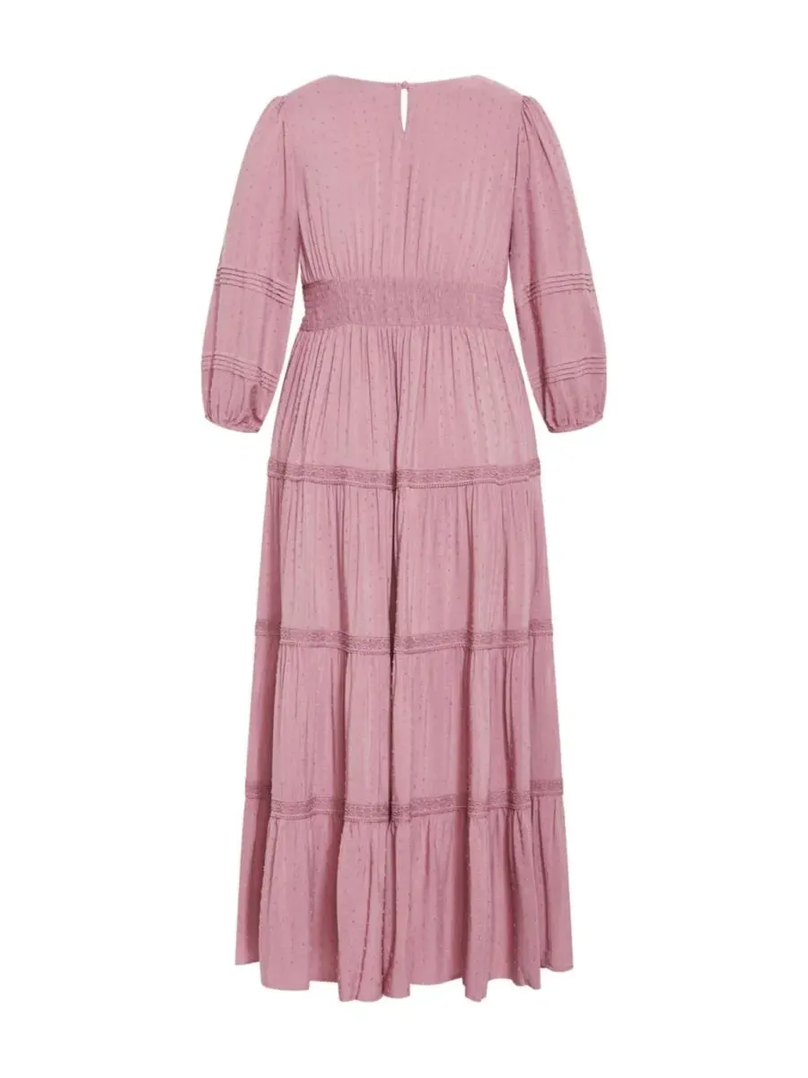 Платье макси с кружевом Arielle Lace Maxi Dress CITY CHIC — изображение 5 из 5, пудровый розовый