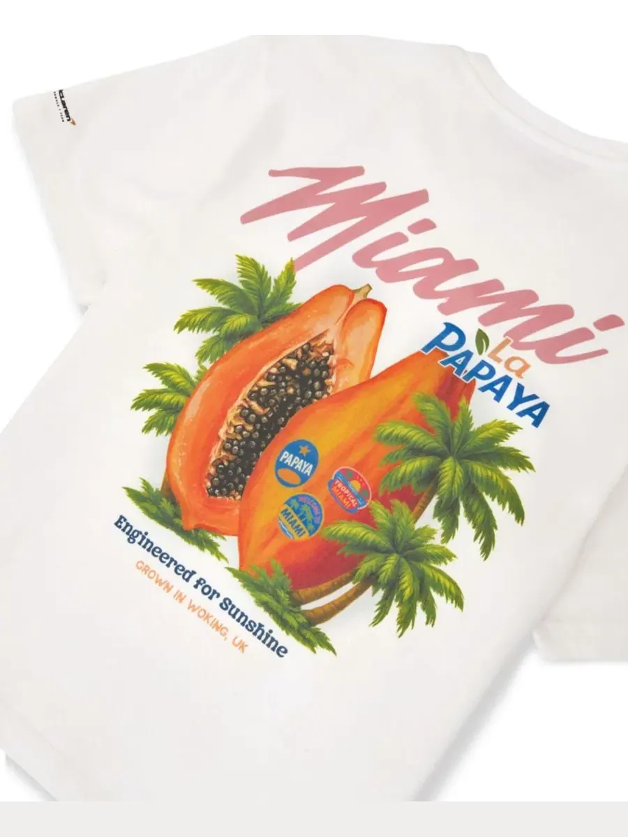 Футболка с принтом La Papaya Miami McLaren Racing REISS — изображение 2 из 4, белый