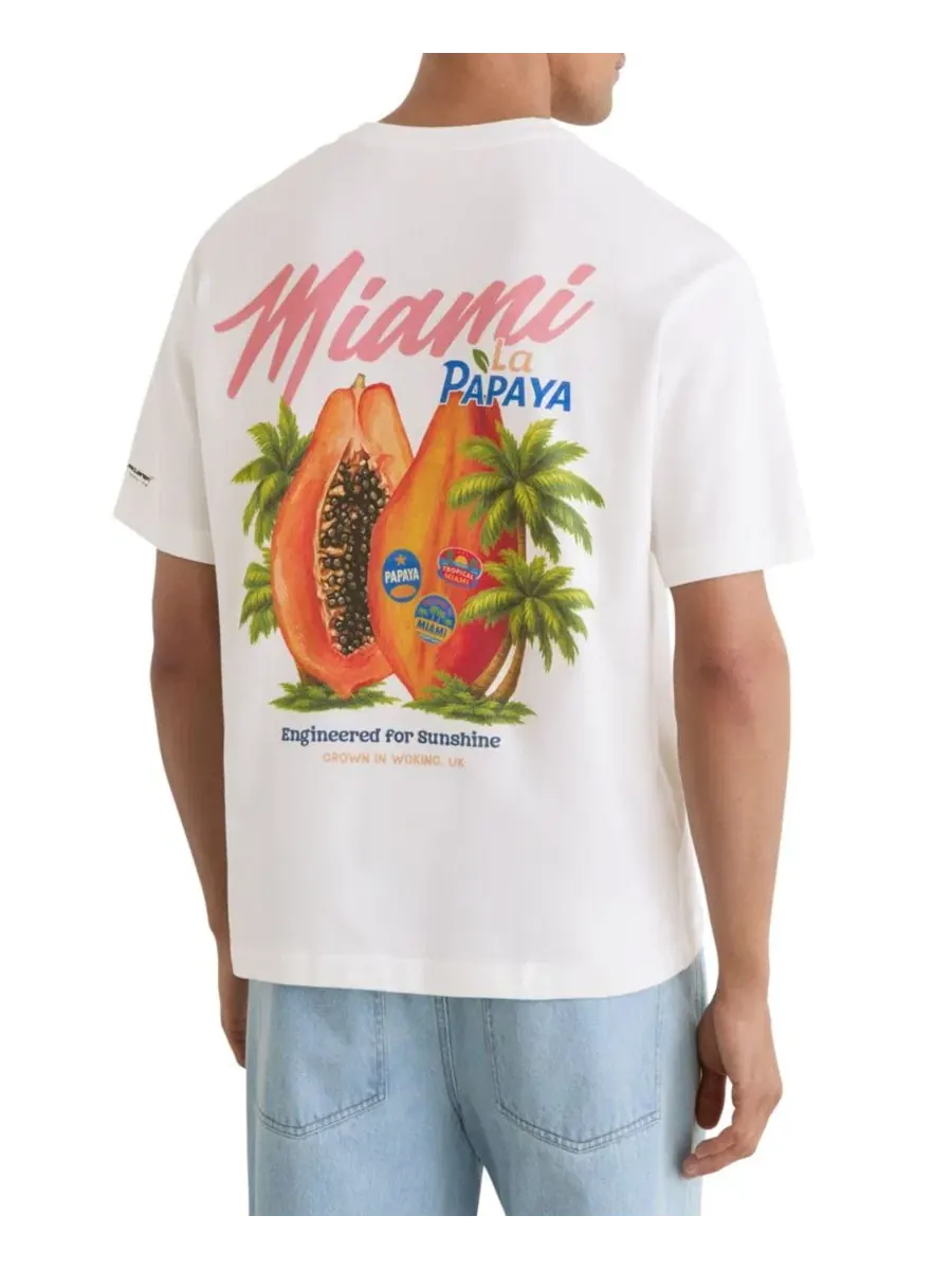 Футболка с принтом La Papaya Miami McLaren Racing REISS — изображение 4 из 4, белый