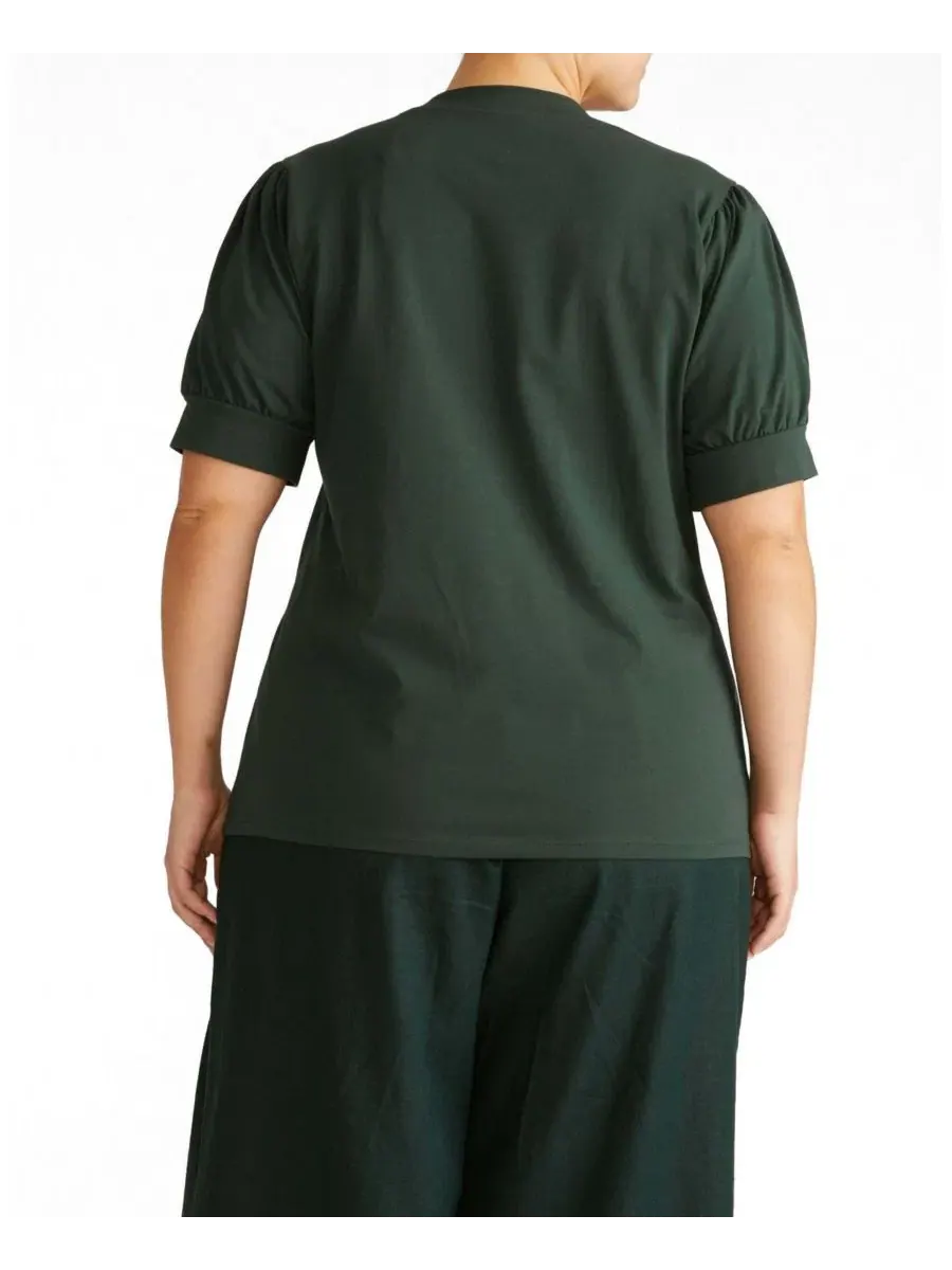 Футболка с рукавом-фонарик Plus Size Pouf Sleeve Tee Universal Standard — изображение 2 из 3, зеленый