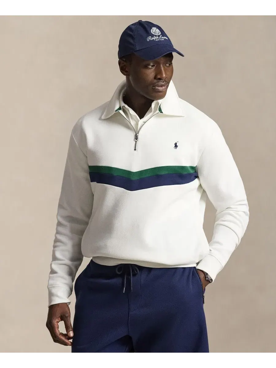 Свитшот с четверть-молнией Polo Ralph Lauren — изображение 1 из 5, белый