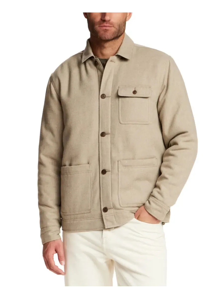Мужская куртка на подкладке с воротником поло Weatherproof Vintage — изображение 2 из 5, камень абби