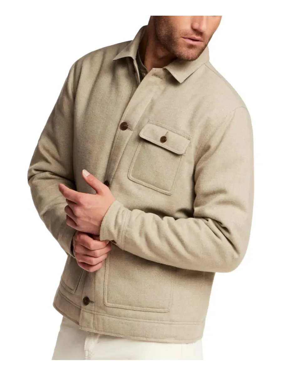 Мужская куртка на подкладке с воротником поло Weatherproof Vintage — изображение 3 из 5, камень абби