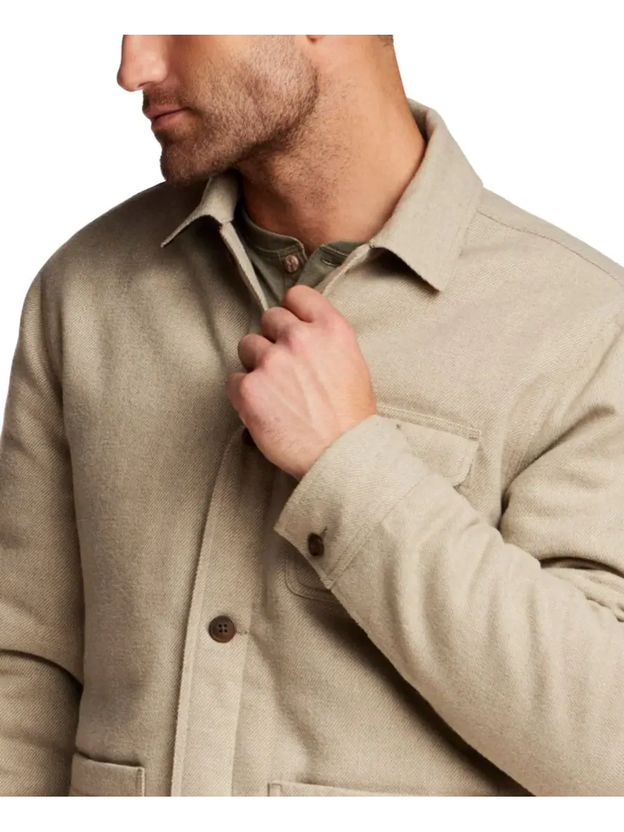 Мужская куртка на подкладке с воротником поло Weatherproof Vintage — изображение 4 из 5, камень абби