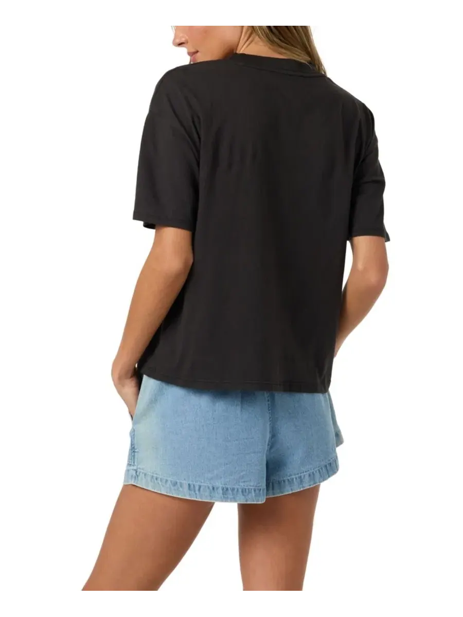Футболка с принтом Board Graphic, модель Women's Board Graphic Crewneck T-Shirt O'Neill — изображение 5 из 7, черный