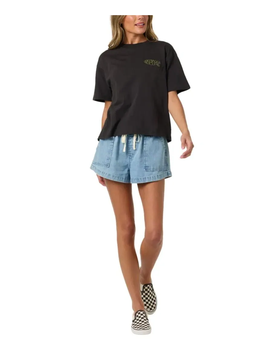 Футболка с принтом Board Graphic, модель Women's Board Graphic Crewneck T-Shirt O'Neill — изображение 7 из 7, черный