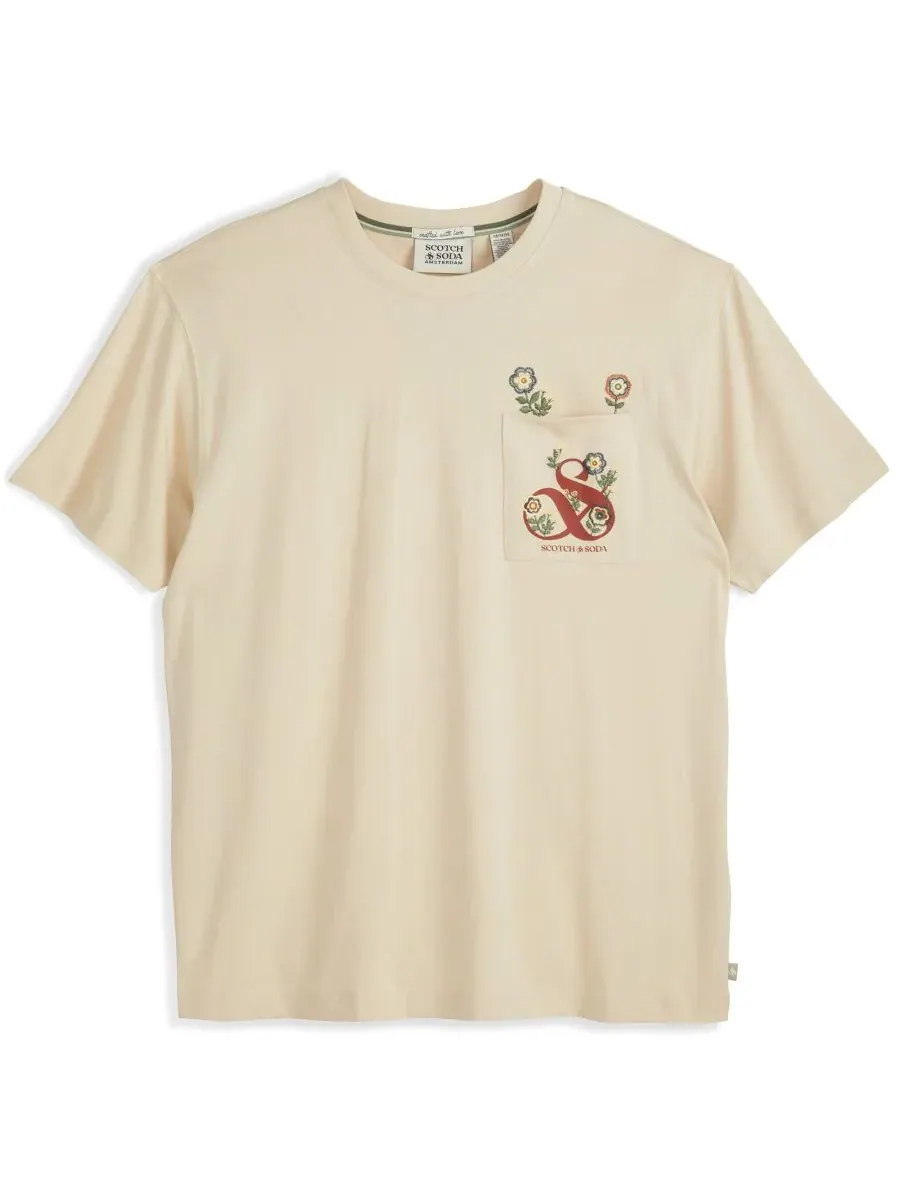 Мужская футболка с графическим рисунком SCOTCH & SODA — изображение 1 из 3, туманный