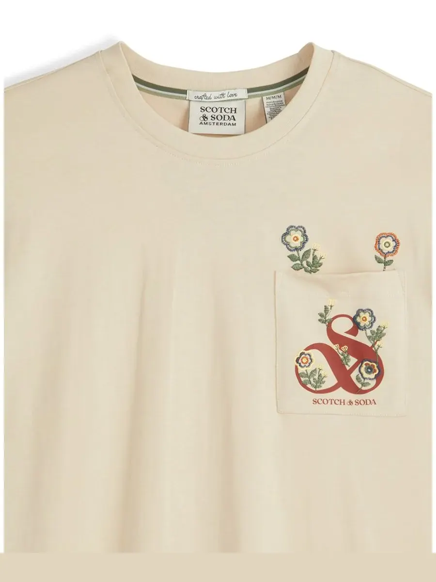 Мужская футболка с графическим рисунком SCOTCH & SODA — изображение 2 из 3, туманный