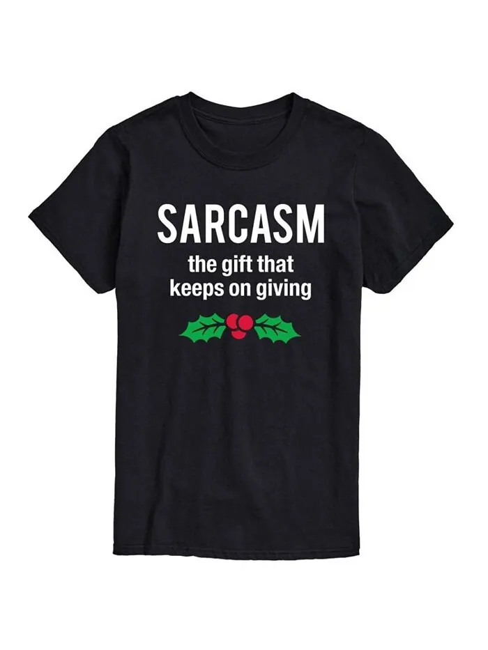 Мужская футболка с коротким рукавом Sarcasm Gift Keeps Giving AIRWAVES — изображение 1 из 2, черный