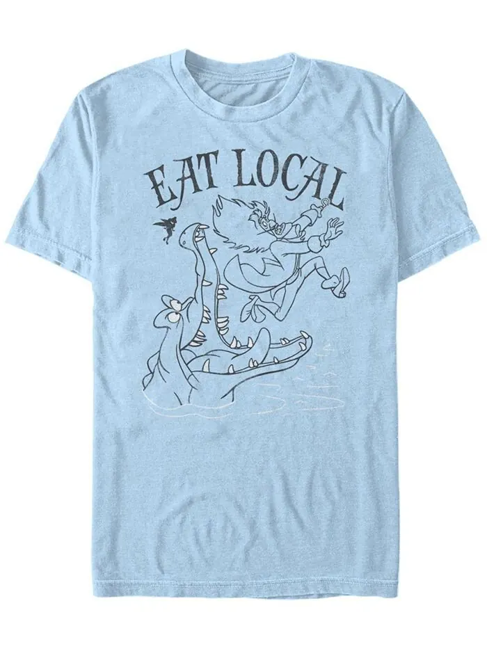 Мужская футболка Hook Eat Local с короткими рукавами и круглым вырезом Fifth Sun — изображение 1 из 1, светлый синий