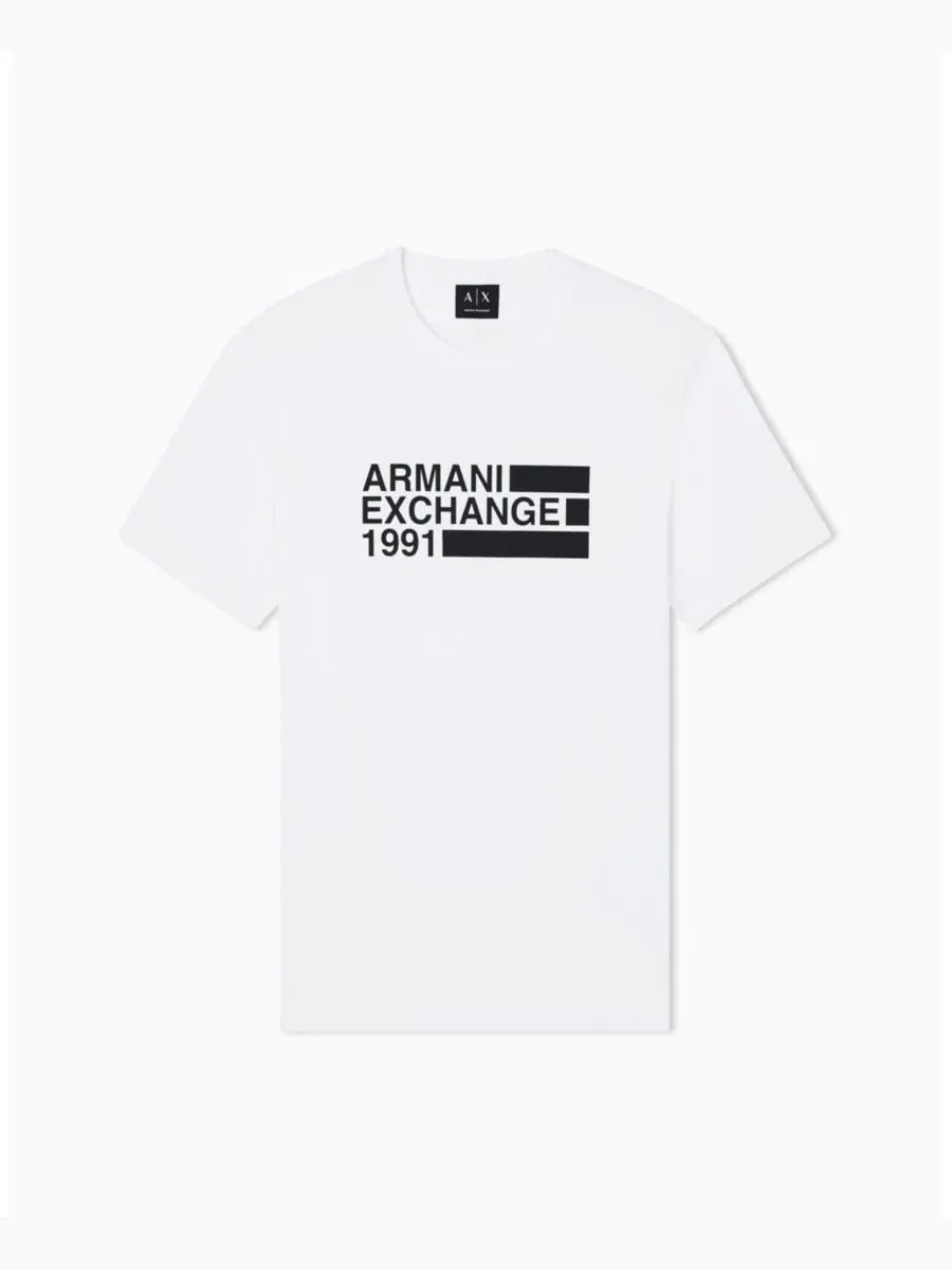 Футболка с принтом Armani Exchange 1991 Logo A|X Armani Exchange — изображение 5 из 5, белый