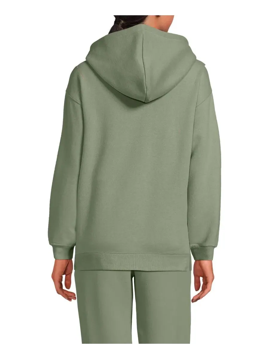 Женская толстовка с длинными рукавами и капюшоном Serious Sweats Lands' End — изображение 2 из 4, шалфейный