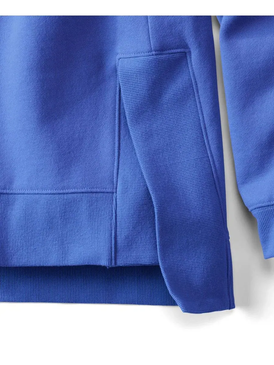Женская толстовка с длинными рукавами и капюшоном Serious Sweats Lands' End — изображение 4 из 4, синий