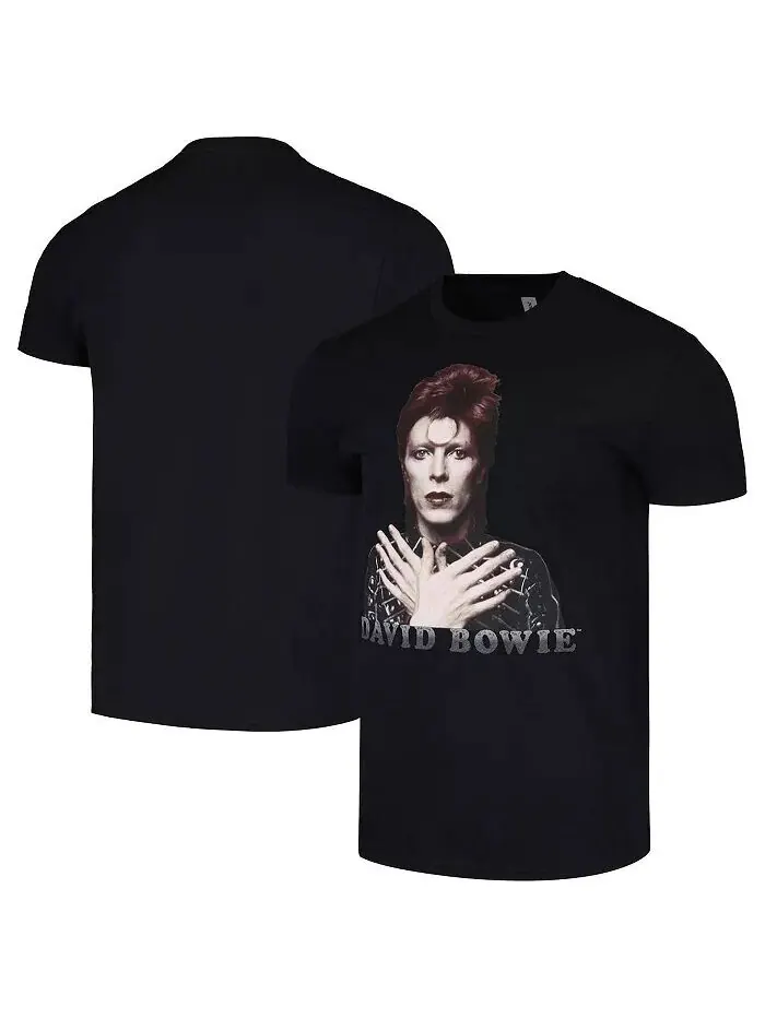 Мужская и женская черная футболка David Bowie Ziggy 1973 Hifi Entertainment — черный