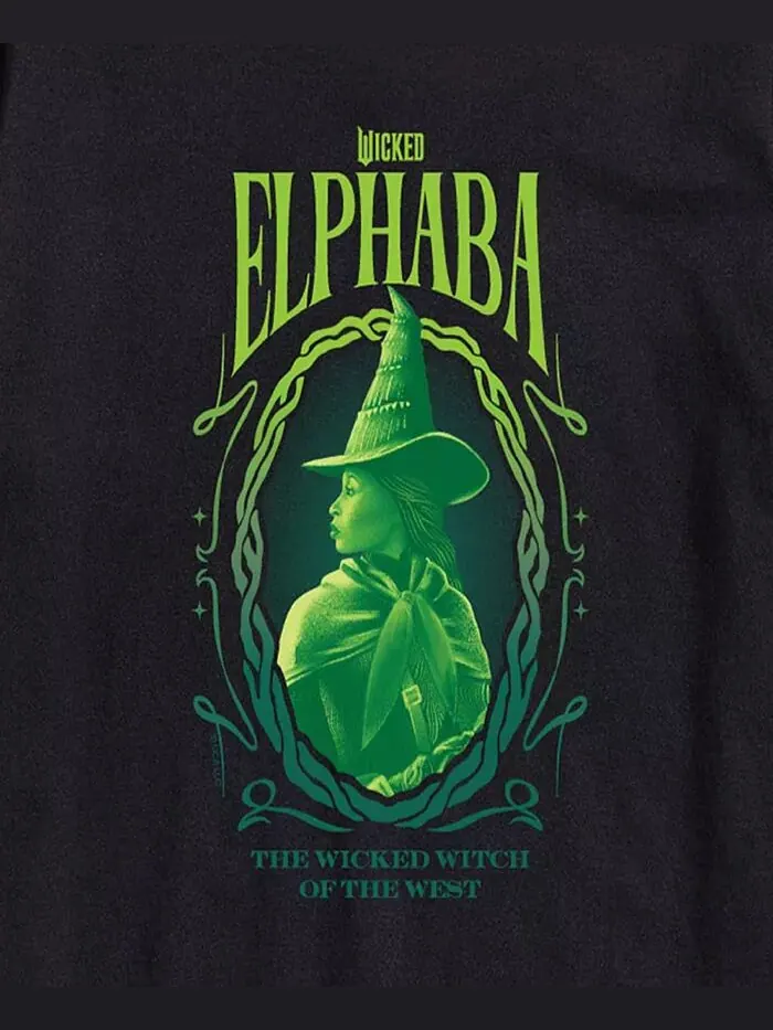 Мужская футболка Wicked Elphaba с коротким рукавом AIRWAVES — изображение 3 из 3, черный