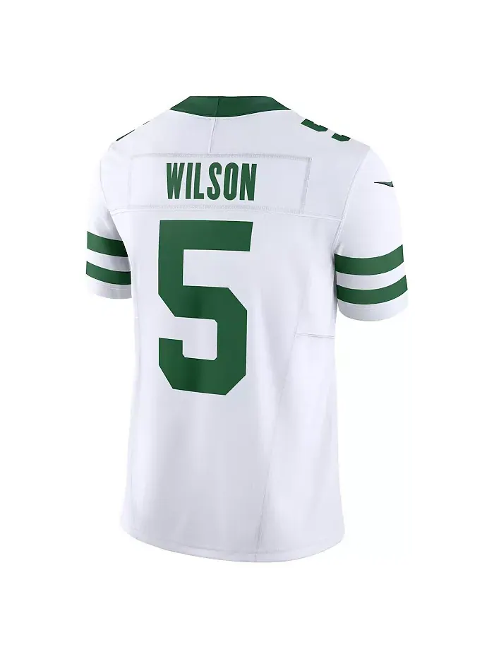 Мужская лимитированная джерси Garrett Wilson Legacy New York Jets Vapor F.U.S.E Nike — изображение 3 из 3, белый