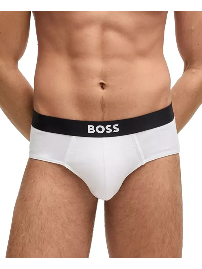 Hugo Boss Мужские трусы-слипы BOSS One, 3 шт — изображение 3 из 5, белый