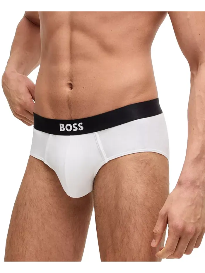 Hugo Boss Мужские трусы-слипы BOSS One, 3 шт — изображение 5 из 5, белый