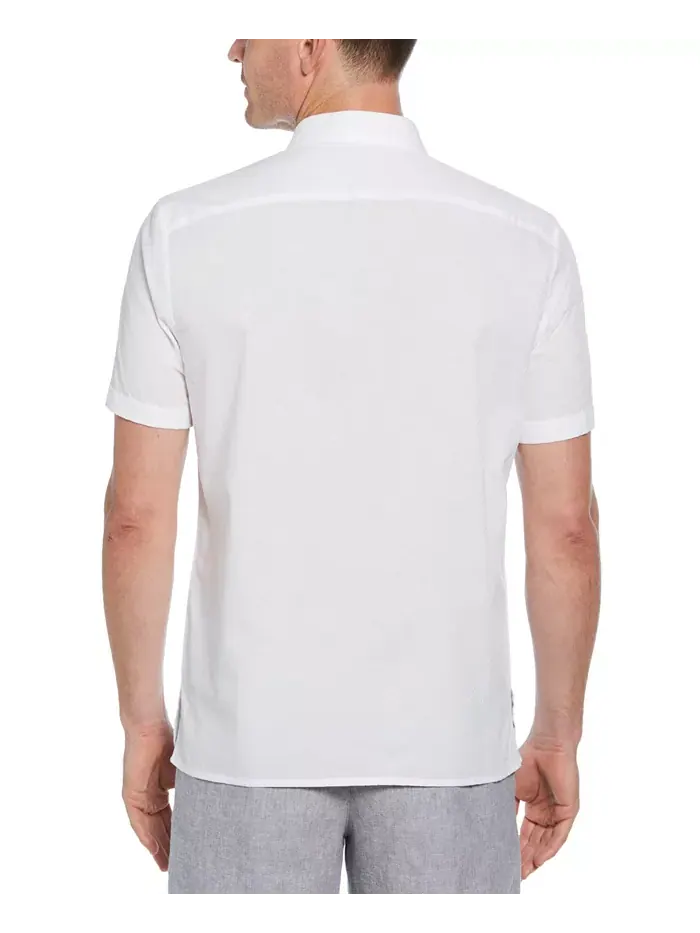Мужская рубашка из ткани в рубчик Perry Ellis — изображение 3 из 3, яркий белый