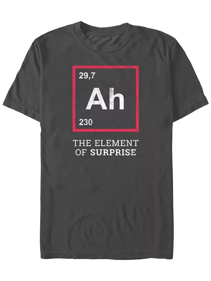 Мужская футболка с коротким рукавом Ah The Element Of Surprise, забавный подарок Design By Humans — изображение 1 из 3
