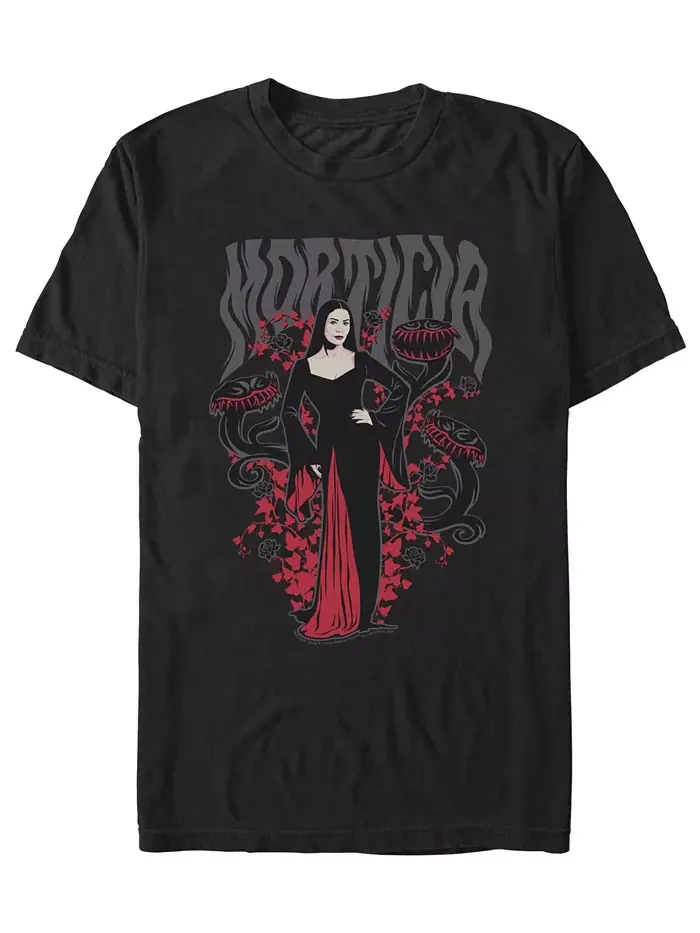 Мужская футболка Wednesday Addams Morticia And Cleopatra Fifth Sun — изображение 1 из 3, черный