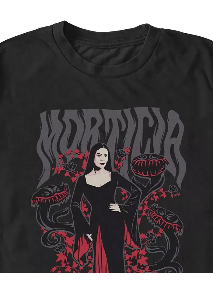 Мужская футболка Wednesday Addams Morticia And Cleopatra Fifth Sun — изображение 2 из 3, черный