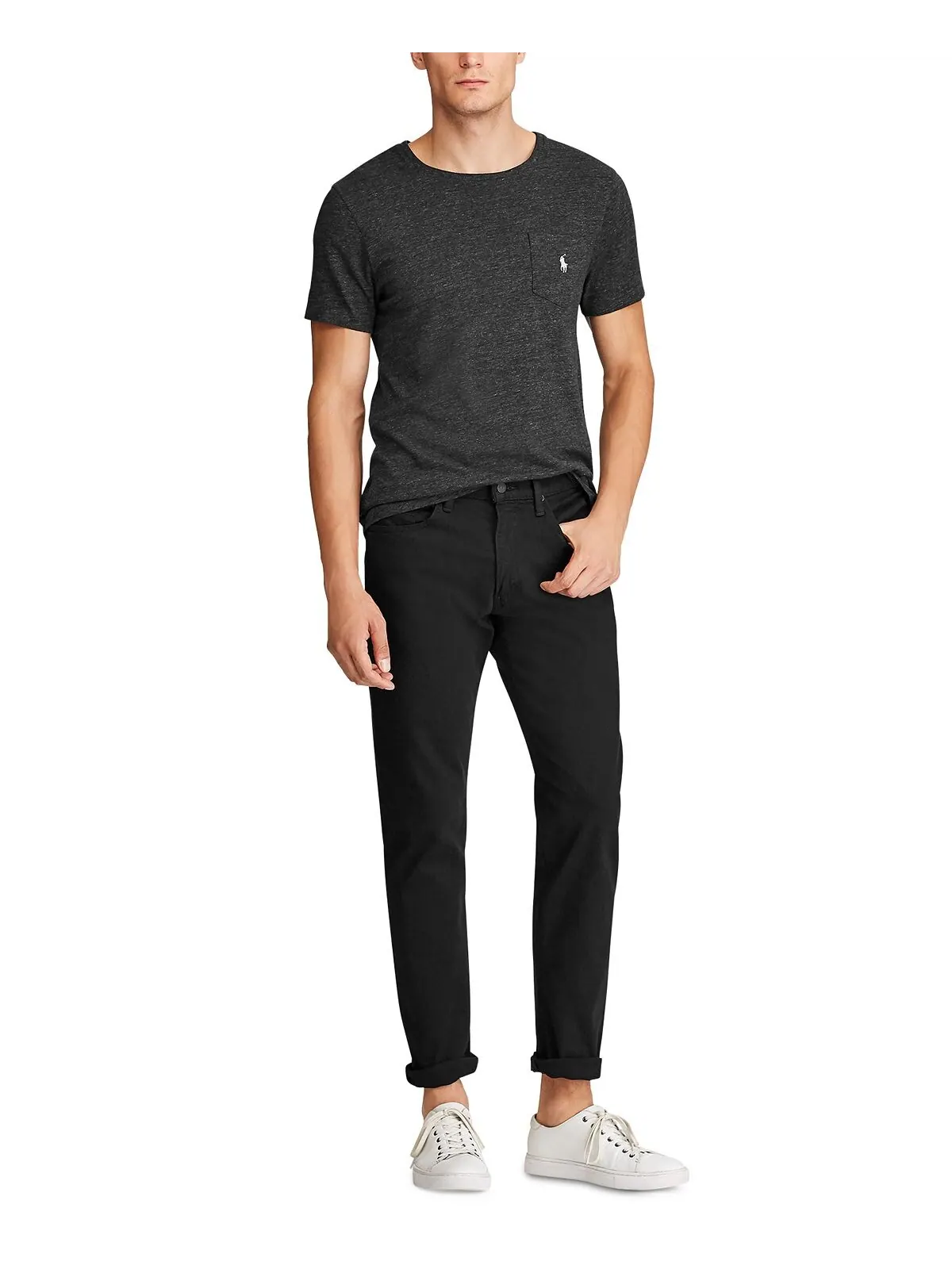 Мужские прямые джинсы hampton relaxed Polo Ralph Lauren — изображение 10 из 12, черный