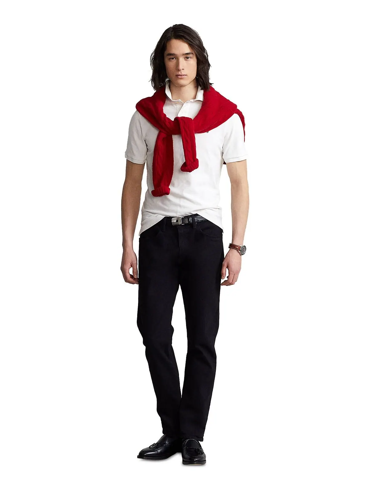 Мужские прямые джинсы hampton relaxed Polo Ralph Lauren — изображение 6 из 12, черный