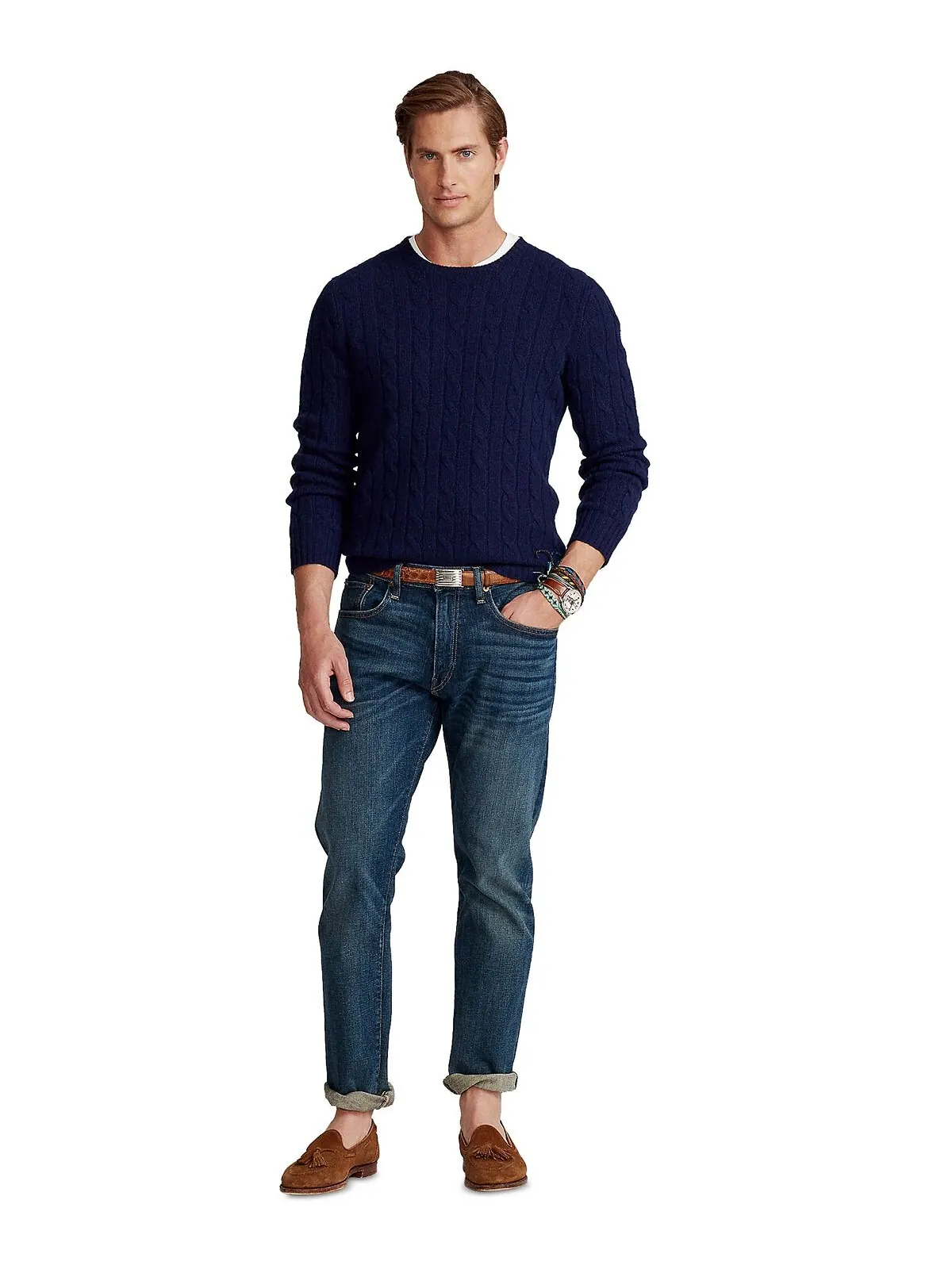 Мужские прямые джинсы hampton relaxed Polo Ralph Lauren — изображение 6 из 12, мульти