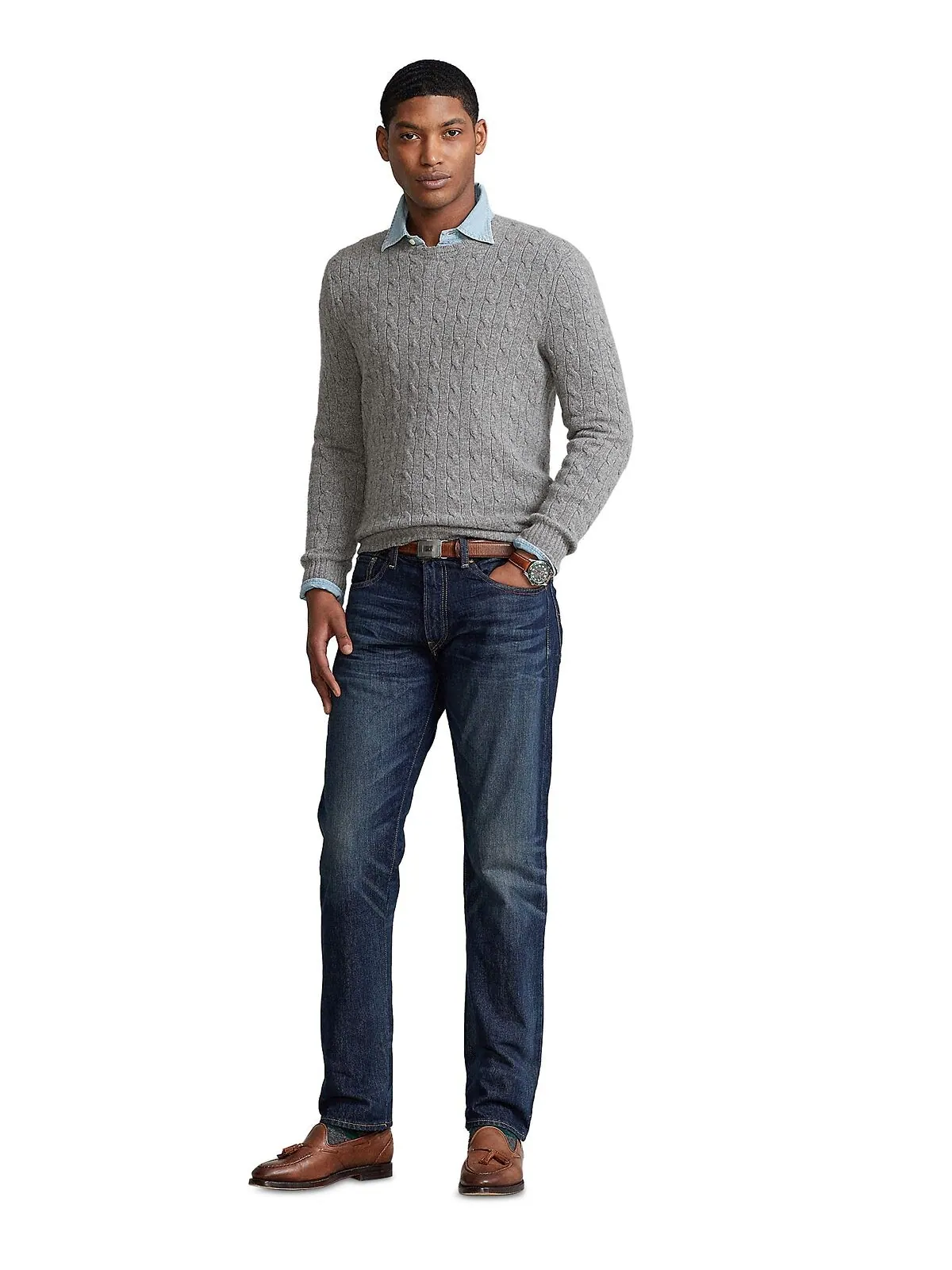 Мужские прямые джинсы hampton relaxed Polo Ralph Lauren — изображение 3 из 9, синий