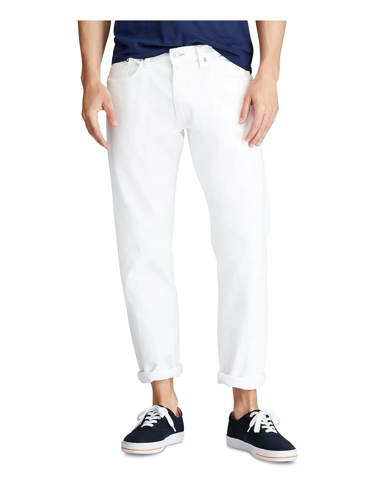 Мужские прямые джинсы hampton relaxed Polo Ralph Lauren — изображение 1 из 12, белый