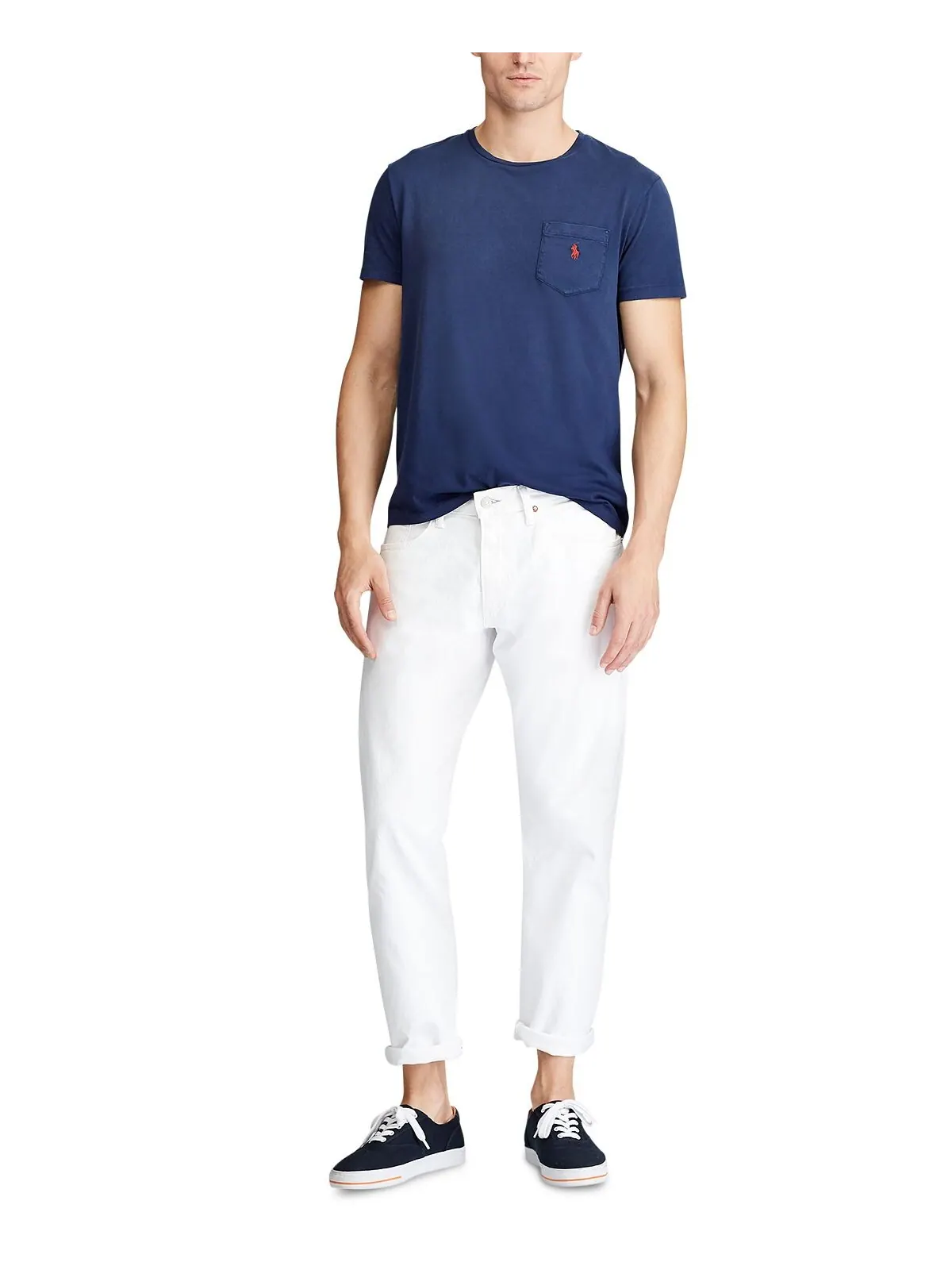 Мужские прямые джинсы hampton relaxed Polo Ralph Lauren — изображение 10 из 12, белый