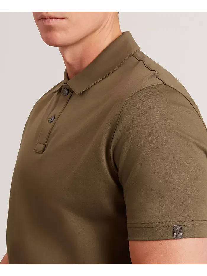 Мужская поло Regular Fit с мягкой текстурой Ted Baker — изображение 2 из 6, коричневый