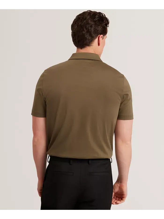 Мужская поло Regular Fit с мягкой текстурой Ted Baker — изображение 4 из 6, коричневый