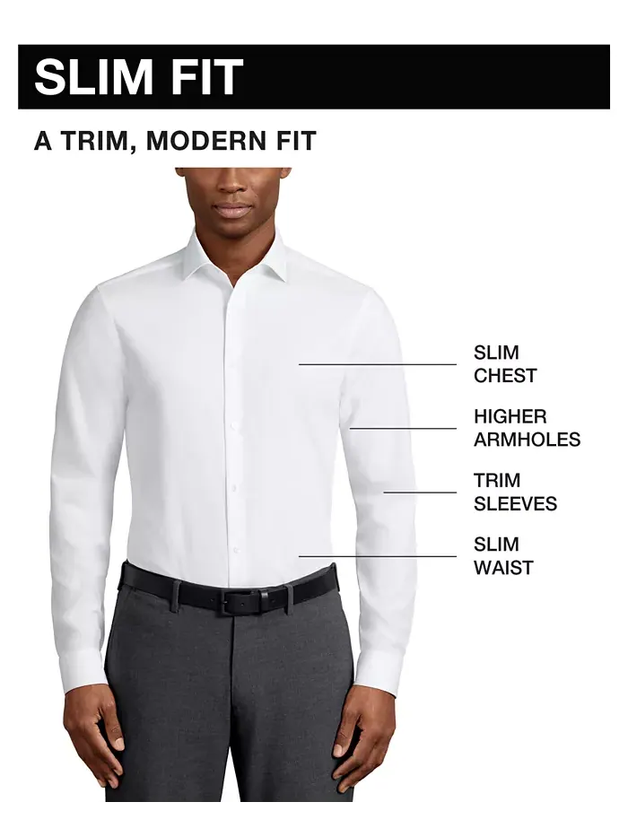 Бесконечная палитра цветов, мужская классическая рубашка Regular-Fit Calvin Klein — изображение 5 из 5, черный