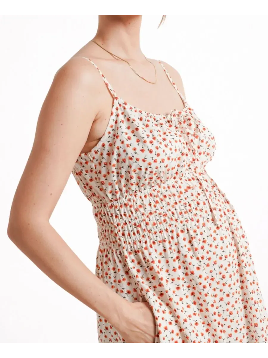 Платье для беременных и кормления с принтом Roma Maternity & Nursing Dress NOM Maternity — изображение 4 из 5, красный
