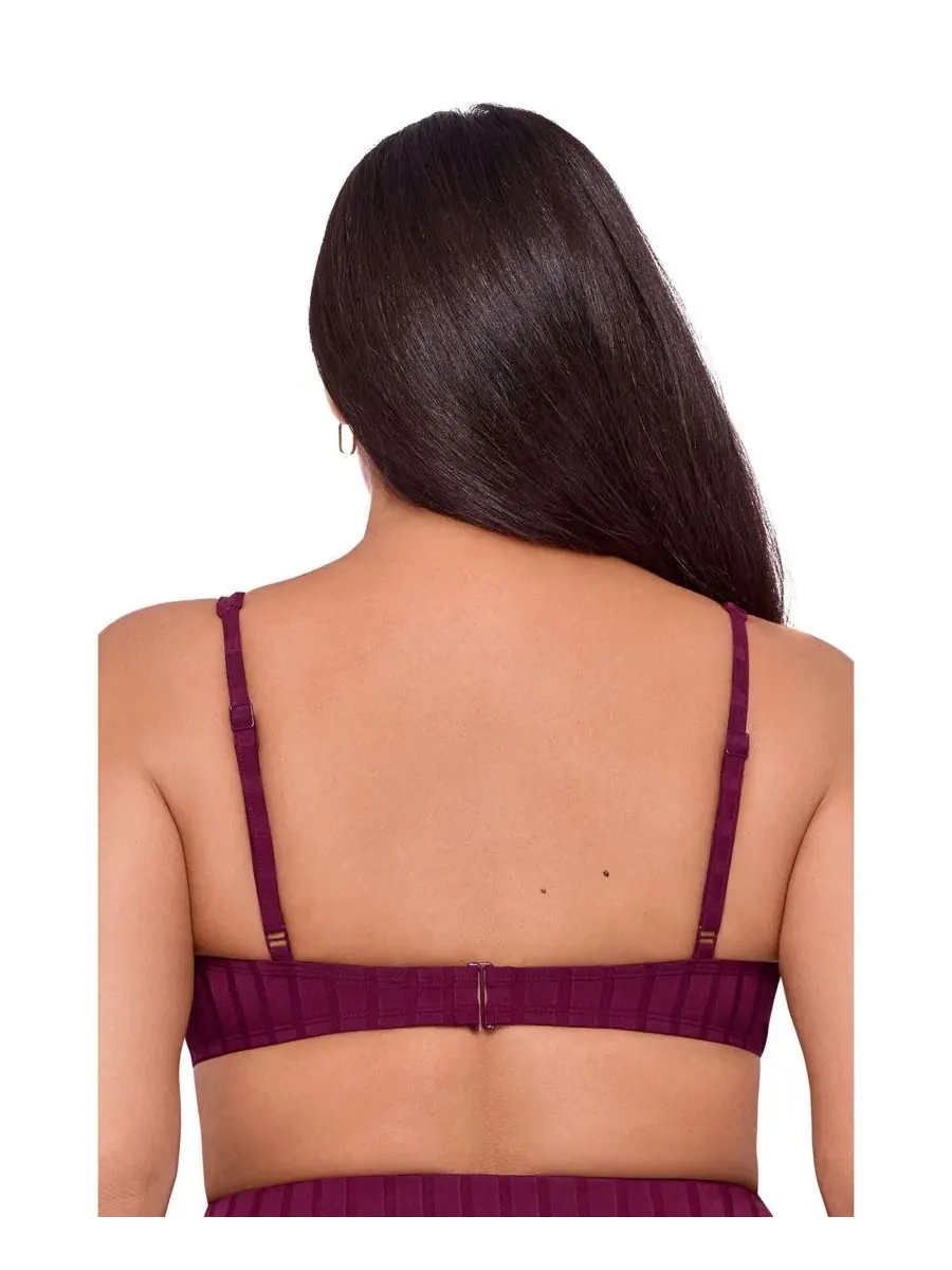 Топ бикини с косточками и широкими ребрами S3 Apparel, Cherry Mocha Wide Rib — изображение 3 из 4