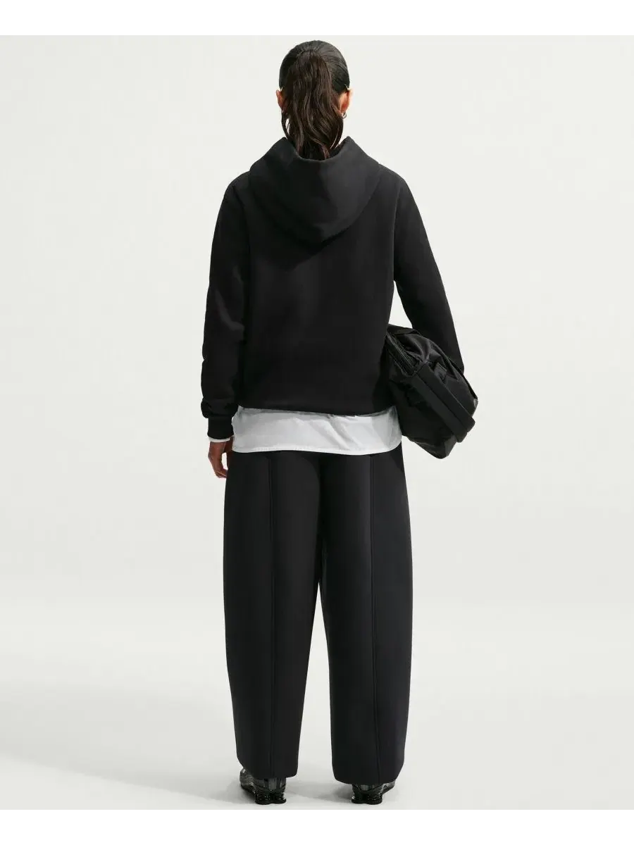 Худи Nike Studio Fleece с капюшоном, длинным рукавом и логотипом Swoosh — изображение 5 из 5, черный