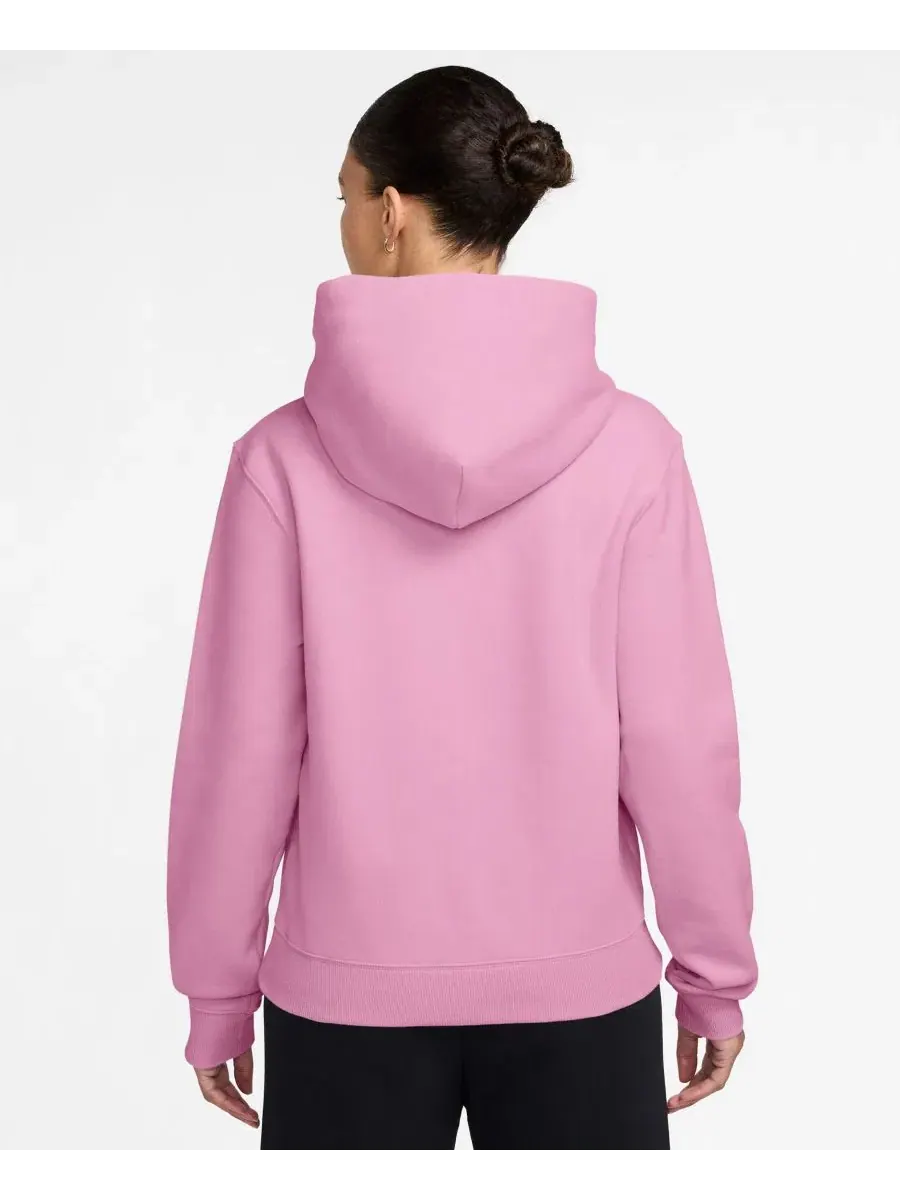 Женский худи-пуловер Studio Fleece средней плотности Nike — изображение 3 из 3, розовый