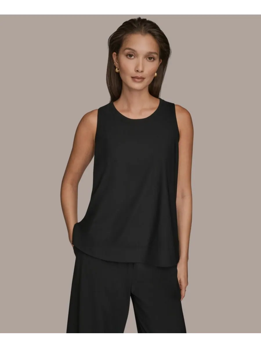 Женская блузка без застежек Donna Karan Weekend — изображение 1 из 9, черный
