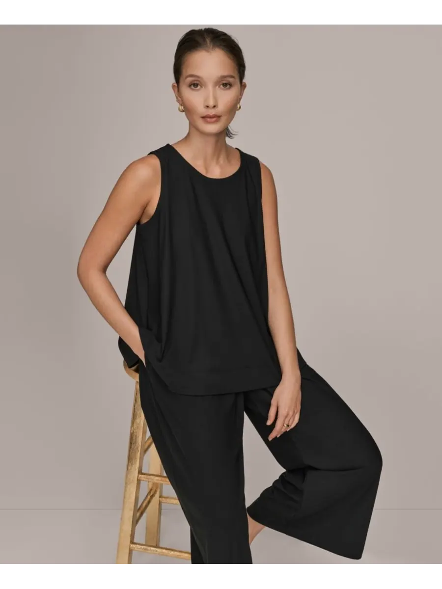 Женская блузка без застежек Donna Karan Weekend — изображение 7 из 9, черный
