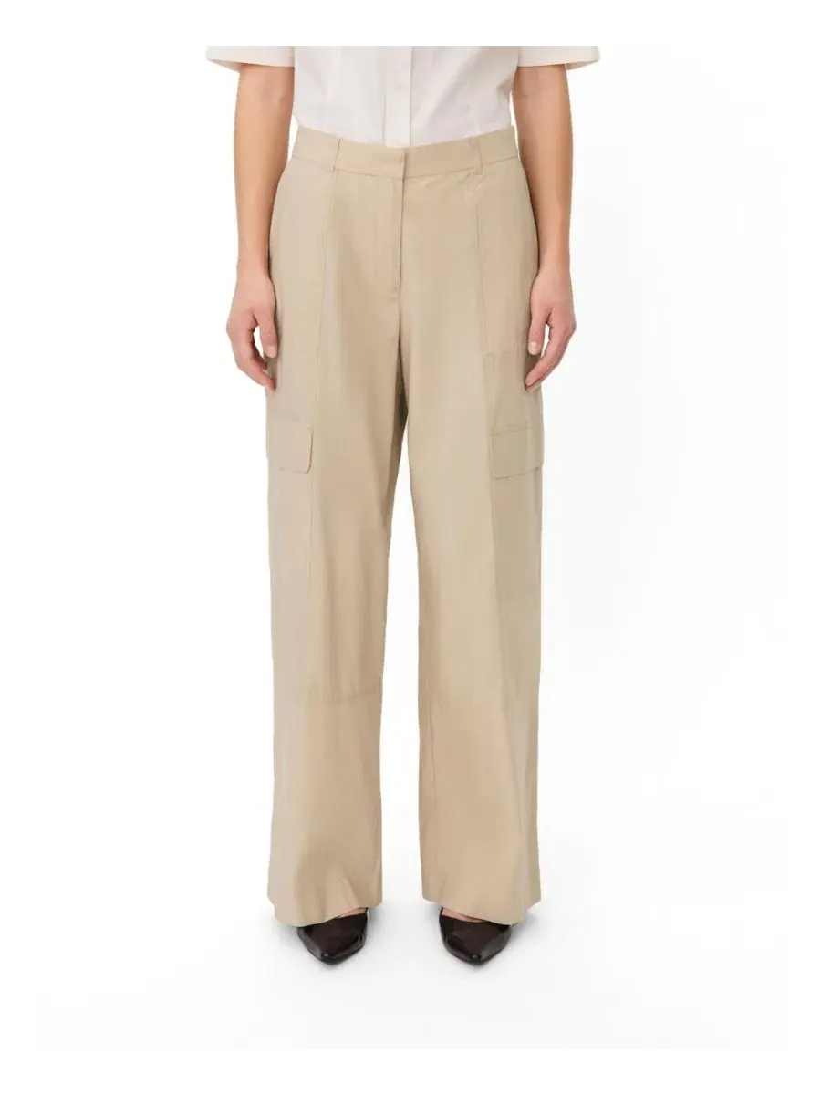 Широкие брюки-карго MaPlythora Wide Leg Cargo Trousers Masai Copenhagen — изображение 1 из 6, белый