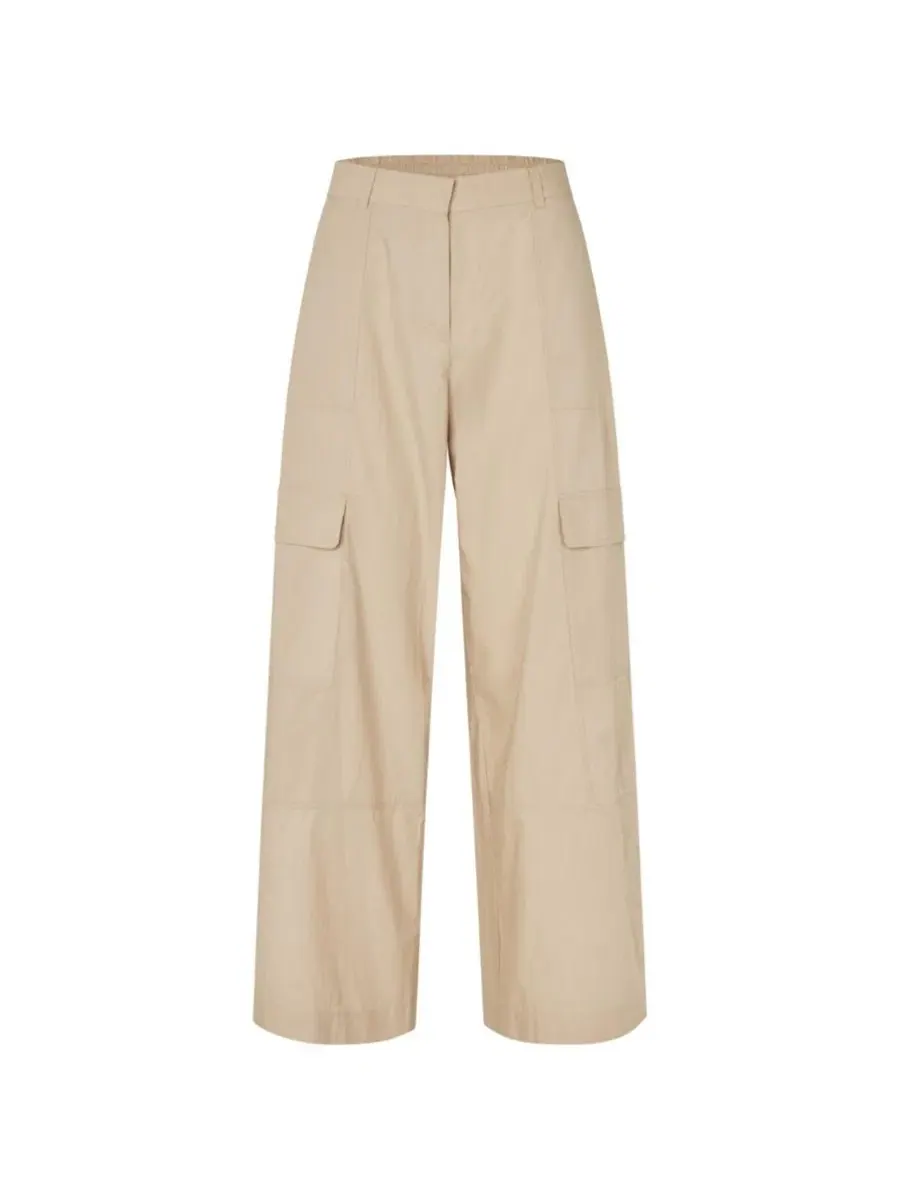 Широкие брюки-карго MaPlythora Wide Leg Cargo Trousers Masai Copenhagen — изображение 6 из 6, белый