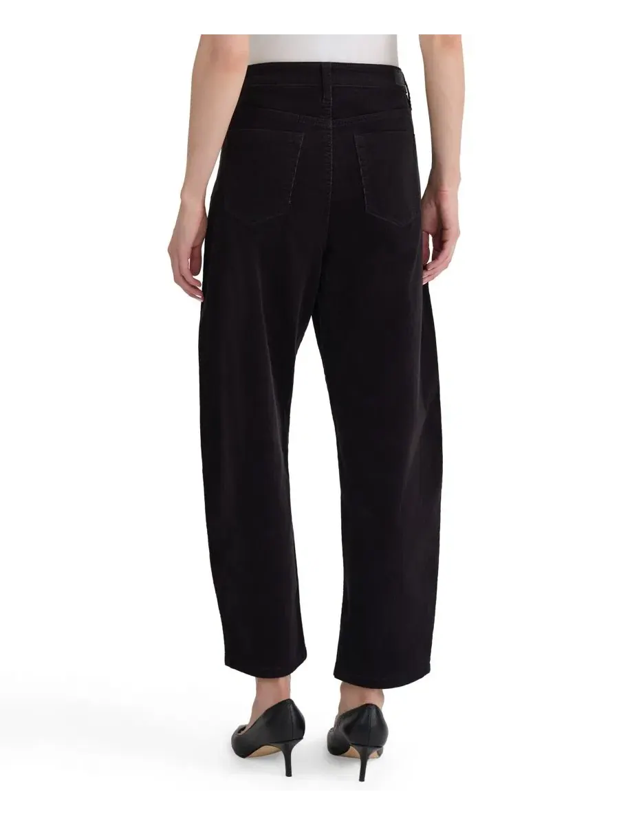 Брюки-бабочка из вельвета Lexington Mid-Rise Barrel Corduroy Pants Jones New York — изображение 3 из 3, черный