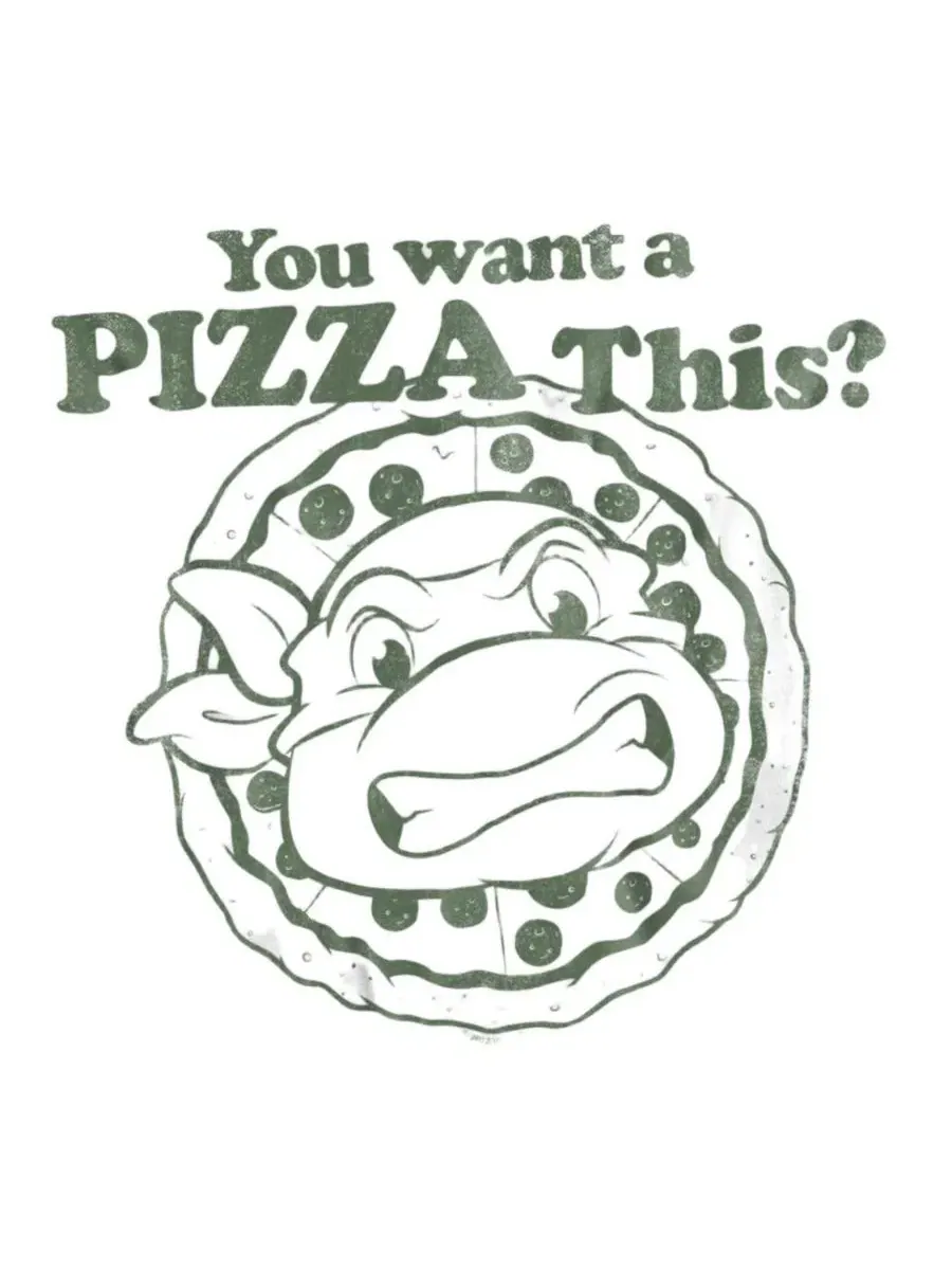 Футболка с графическим принтом You Want a Pizza Me Teenage Mutant Ninja Turtles — изображение 2 из 3, белый