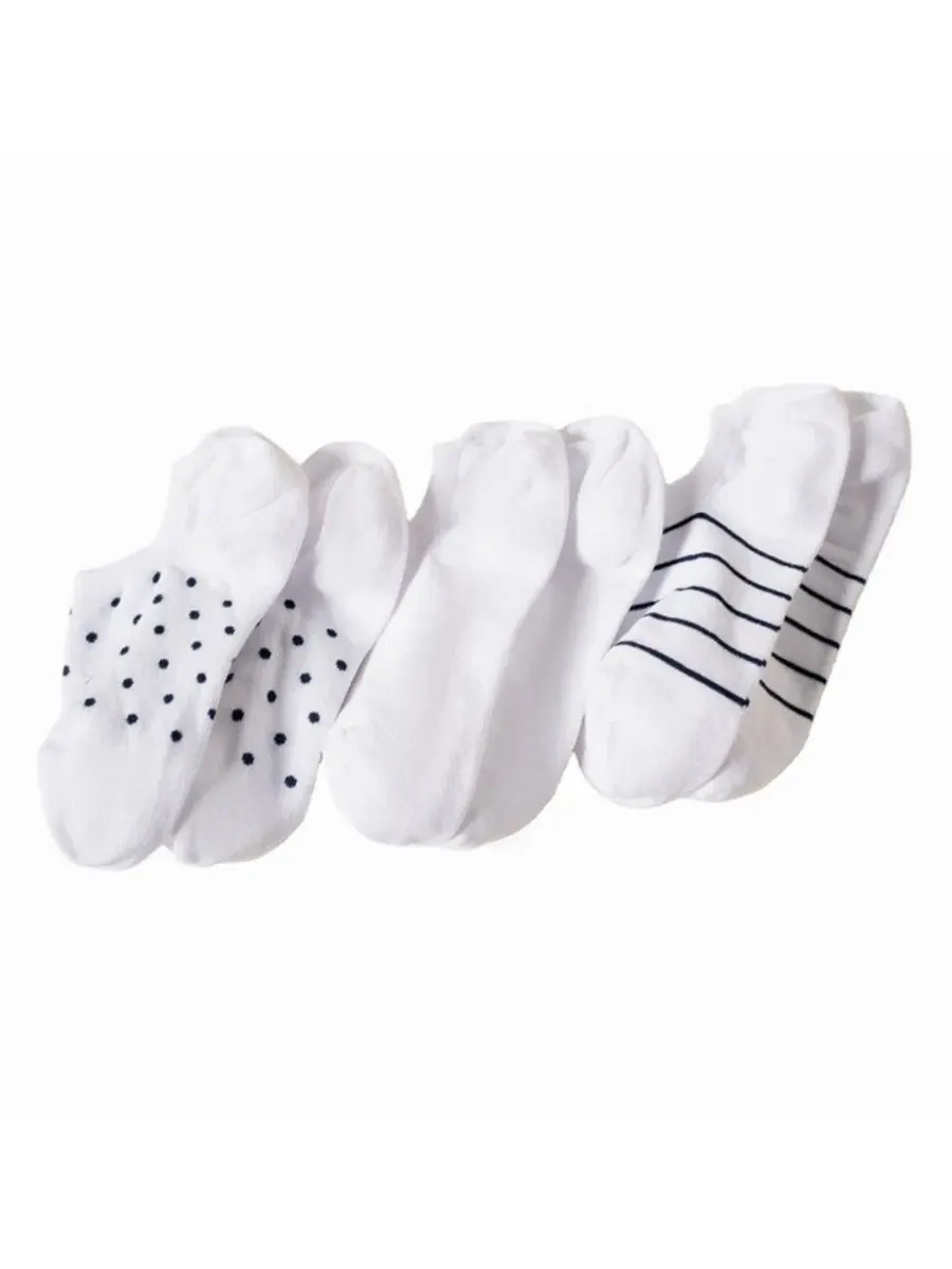 Комплект носков-следков из хлопка с принтом, 3 пары, модель Sneaker Liners Lands' End