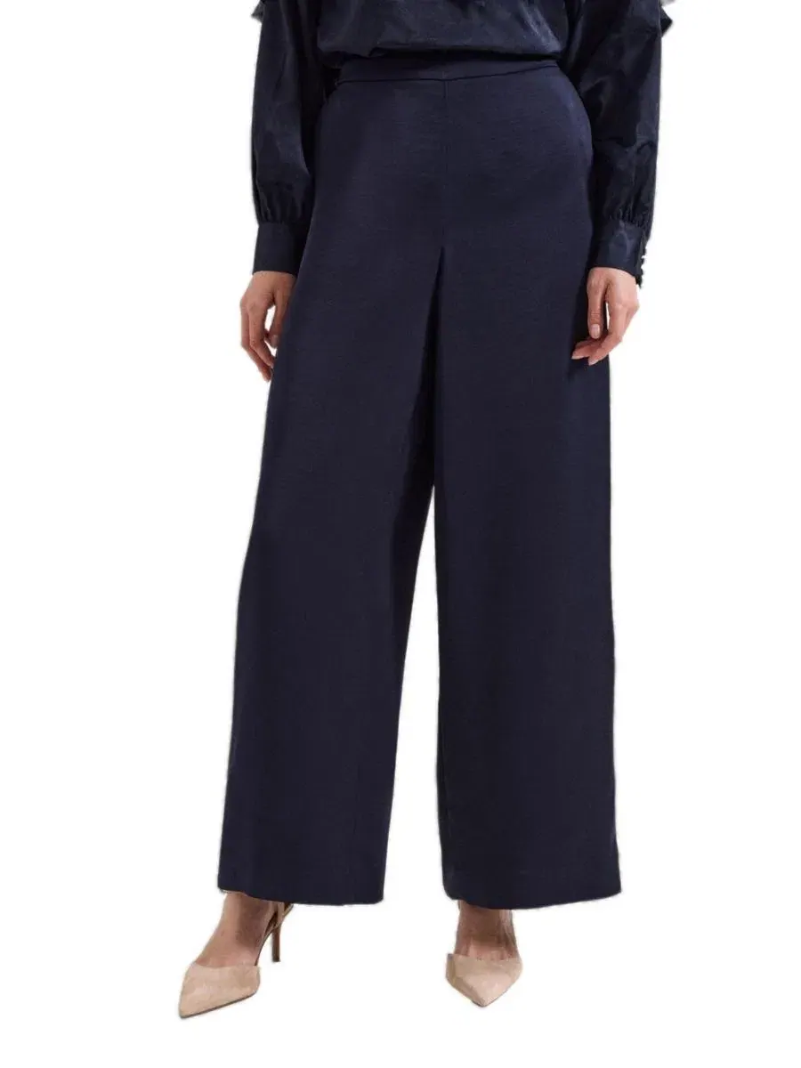 Брюки женские сатиновые с высокой посадкой, модель Beccy Satin Trouser Phase Eight — изображение 1 из 8, синий